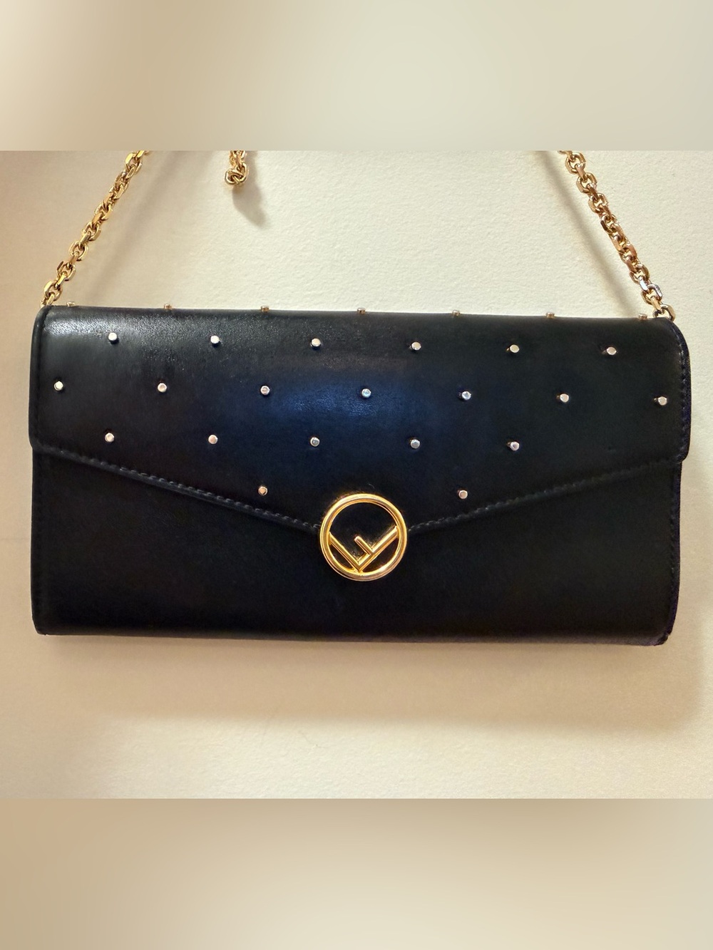 *Rare* Authentic Fendi - Wallet on chain with original chain!